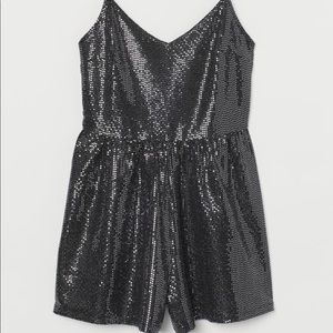 NWT Black sparkly romper